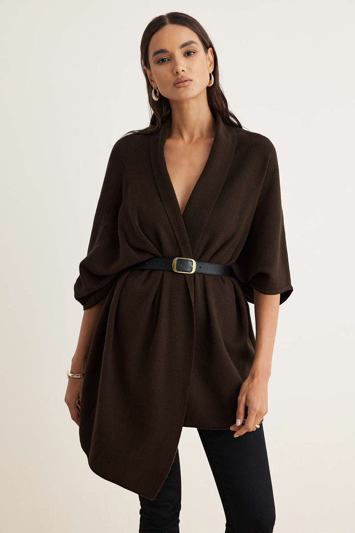 Knit Belted Short-Sleeve Top