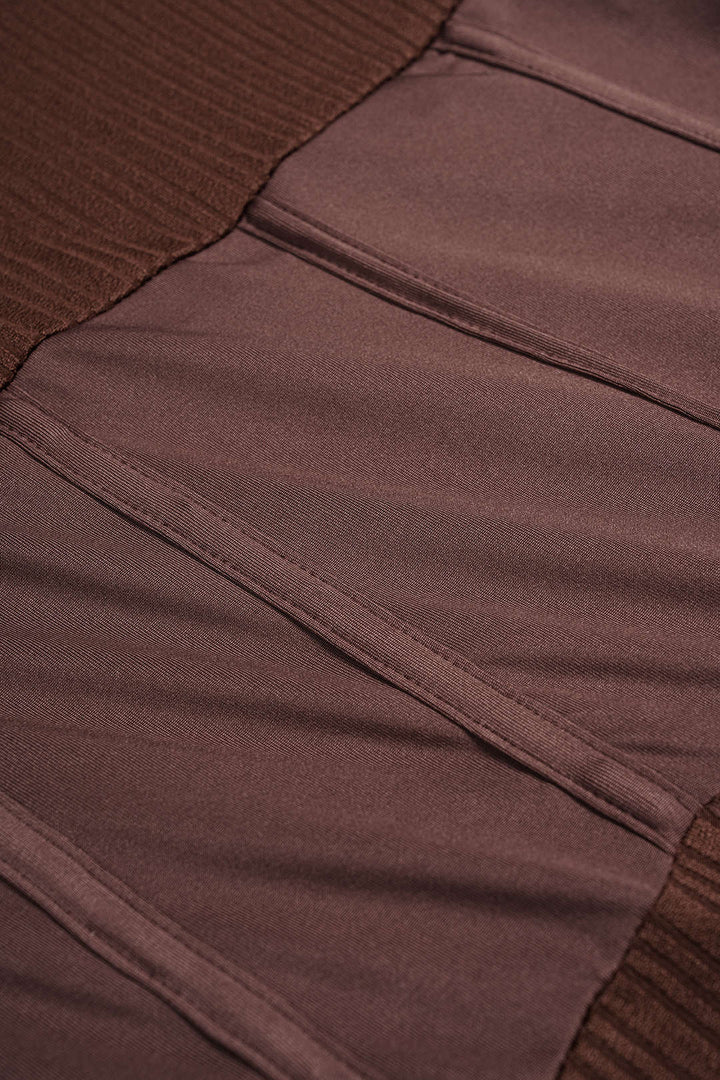 One Shoulder Corset Tie Back Long Sleeve Maxi Dress