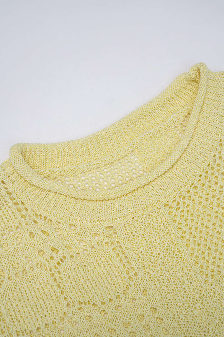 Solid Geometric Round Neck Drawstring Long-Sleeve Top