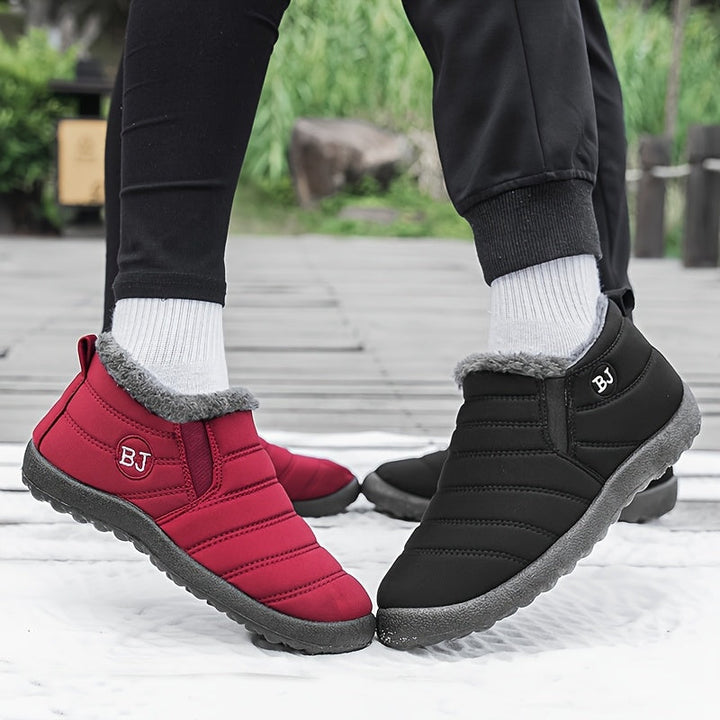 Apollonia™ | Quilted plush-lined slip-on ankle snow boots