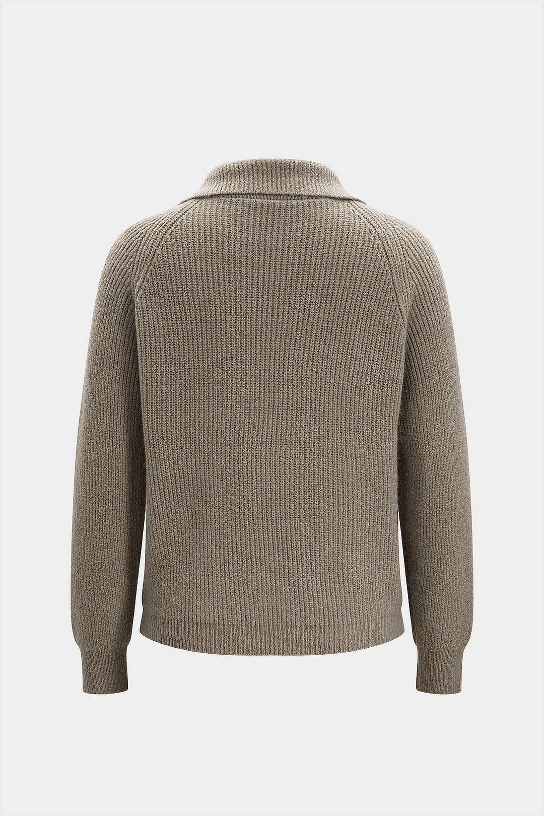 Knit Lapel Long-Sleeve Top