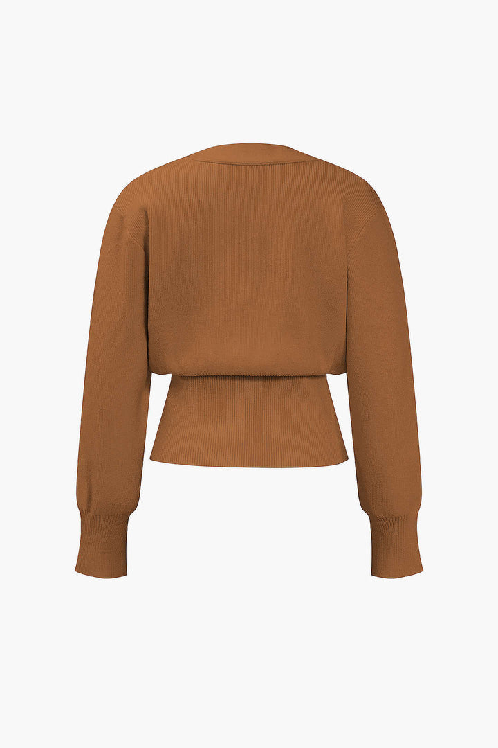V-Neck Sweater Cardigan