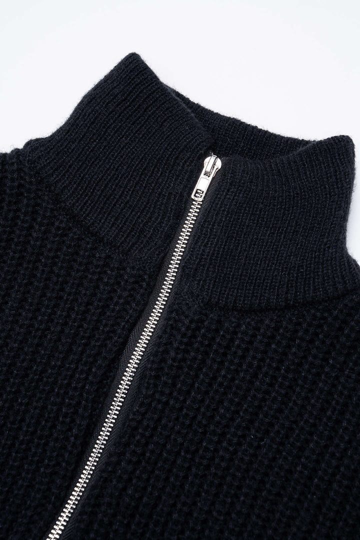Knit Zipper Cardigan