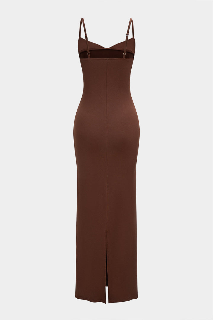 Sequins Patchwork Sleeveless Slip Maxi Dress