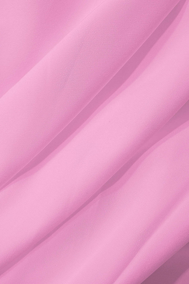 Mock Neck Cut Out Ruched Maxi Dress