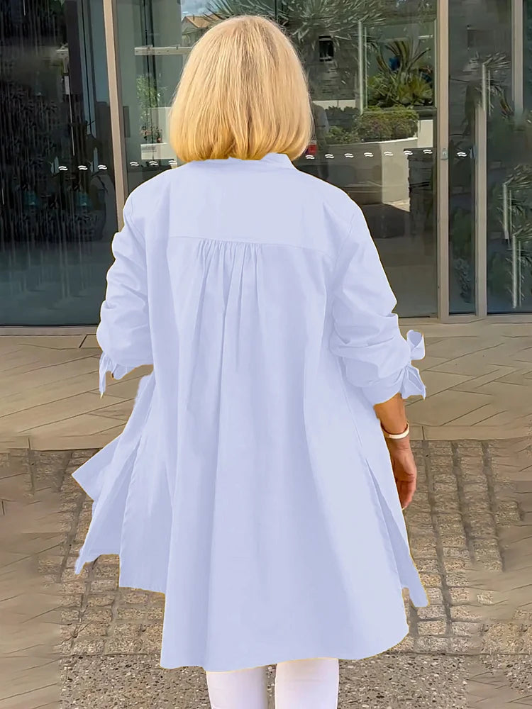 Tina™ | Flared Cotton Shirt Jacket