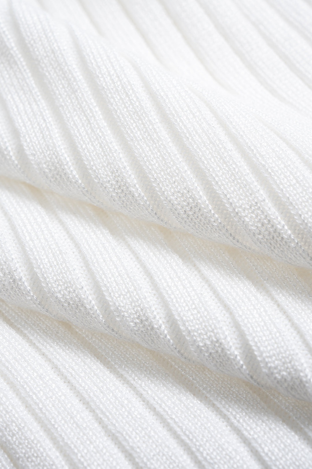 Ribbed Button Bell Sleeve Long-Sleeve Sweater Top