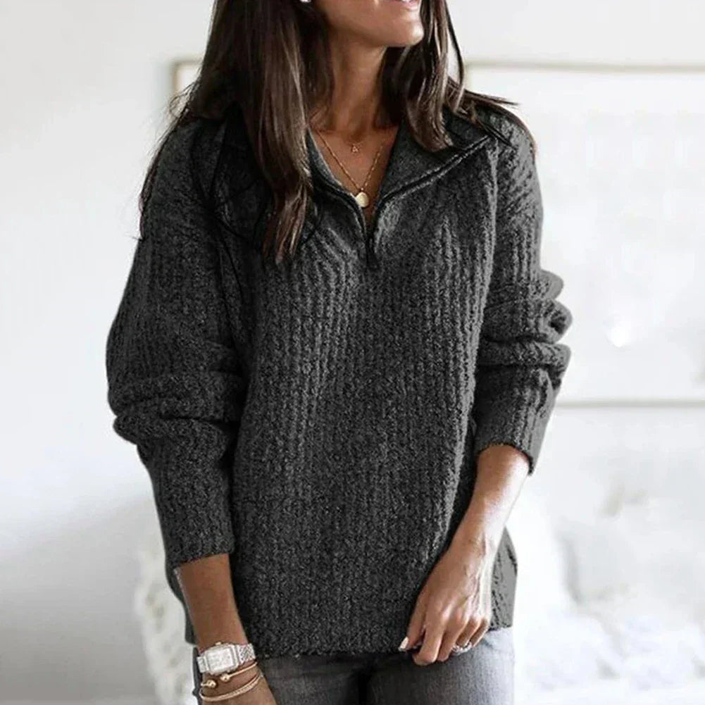 Syndra™ | Comfortable Half-Zip Sweater