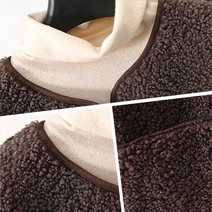Ella™ | Teddy sherpa fleece button-front jacket